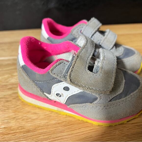 Saucony Gray Jazz‎ Hook And Loop Sneakers Size 4.5 - Picture 3 of 10